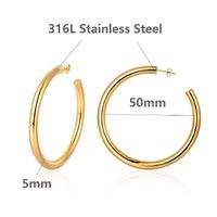 1 Piece Casual Elegant Classic Style Geometric 304 Stainless Steel 18K Gold Plated Drop Earrings main image 2