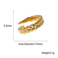 304 Stainless Steel 18K Gold Plated Simple Style Plating Solid Color Rings main image 6