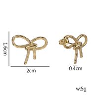 1 Pair Simple Style Classic Style Solid Color Bow Knot Plating Titanium Steel 18k Gold Plated Ear Studs main image 2