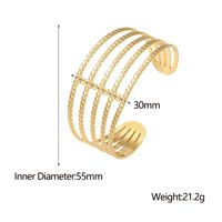 Exaggerated Geometric Stainless Steel Plating Bangle main image 5