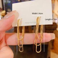 1 Pair Basic Solid Color Alloy Drop Earrings main image 7