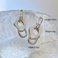 1 Pair Simple Style Solid Color Alloy Drop Earrings main image 6