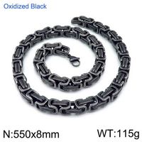 Hip-Hop Retro Solid Color Titanium Steel Chain Men's Necklace sku image 7