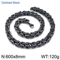 Hip-Hop Retro Solid Color Titanium Steel Chain Men's Necklace sku image 9