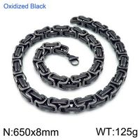 Hip-Hop Retro Solid Color Titanium Steel Chain Men's Necklace sku image 12