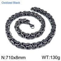 Hip-Hop Retro Solid Color Titanium Steel Chain Men's Necklace sku image 15