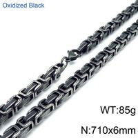 Hip-Hop Retro Solid Color Titanium Steel Chain Men's Necklace sku image 13