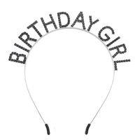 Sweet And Fashion Lady Letter Alloy Birthday Girl Headband sku image 10