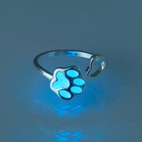 Halloween Dark Blue Luminous Star Zircon Ring Wholesale Nihaojewelry sku image 5
