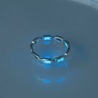 Halloween Dark Blue Luminous Star Zircon Ring Wholesale Nihaojewelry sku image 11