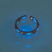 Halloween Dark Blue Luminous Star Zircon Ring Wholesale Nihaojewelry sku image 14