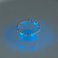 Halloween Dark Blue Luminous Star Zircon Ring Wholesale Nihaojewelry sku image 9