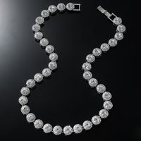 Hip-hop Geometric Alloy Inlay Zircon Men's Bracelets Necklace main image 1