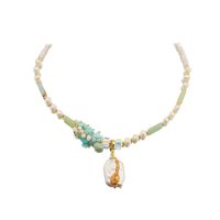 Barocker Stil Einfarbig Barocke Perlen Perlen Überzug 18 Karat Vergoldet Halskette Mit Anhänger main image 6