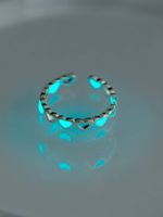 Halloween Dark Blue Luminous Star Zircon Ring Wholesale Nihaojewelry sku image 2