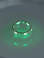 Halloween Dark Blue Luminous Star Zircon Ring Wholesale Nihaojewelry sku image 1