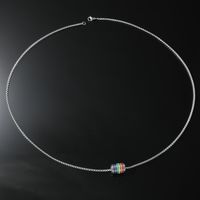 Elegant Streetwear Rainbow Zinc Alloy Enamel Plating Unisex Necklace sku image 1