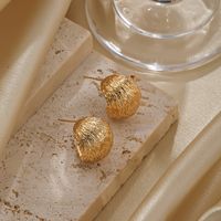 1 Pair Ig Style Water Droplets Plating Copper 18k Gold Plated Ear Studs main image 9