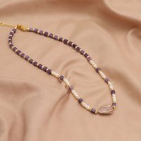Elegant Irregular Freshwater Pearl Copper Plating 18k Gold Plated Necklace main image 1