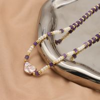 Elegant Irregulär Süßwasserperle Kupfer Überzug 18 Karat Vergoldet Halskette main image 4