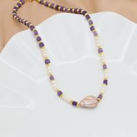 Elegant Irregular Freshwater Pearl Copper Plating 18k Gold Plated Necklace main image 5