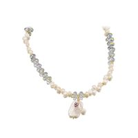 Elegant Irregular Baroque Pearls Beaded 18k Gold Plated Pendant Necklace main image 6