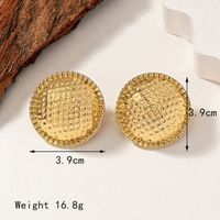 1 Pair Basic Lady Commute Round Plating Alloy 14k Gold Plated Ear Studs main image 6