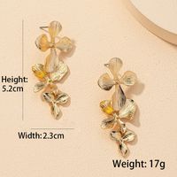Retro Flower Alloy Plating Women's Drop Earrings main image 7
