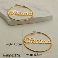 Wholesale Jewelry 1 Pair Basic Letter Alloy Earrings main image 6