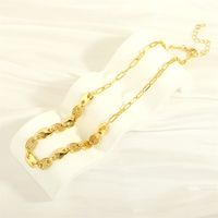 Elegant Lady Simple Style Geometric Copper Plating Inlay Zircon 18k Gold Plated Bracelets Necklace main image 10