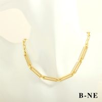 Elegant Lady Simple Style Geometric Copper Plating Inlay Zircon 18k Gold Plated Bracelets Necklace main image 2