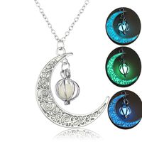 European And American Halloween Hot Hollow Moon Luminous Lucky Tree Clavicle Chain Accessories Necklace Factory In Stock Ornament main image 10