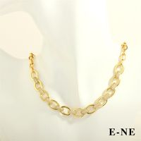 Elegant Lady Simple Style Geometric Copper Plating Inlay Zircon 18k Gold Plated Bracelets Necklace sku image 11