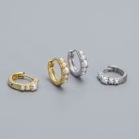 1 Paar Moderner Stil Klassischer Stil Geometrisch Überzug Inlay Sterling Silber Künstliche Perlen Ohrringe main image 5