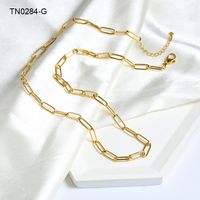 Stainless Steel Hip-Hop Rock Classic Style Plating Solid Color Necklace main image 4