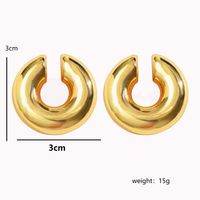 1 Pair Vintage Style Simple Style Classic Style Circle Copper 18K Gold Plated Ear Cuffs main image 7