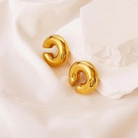 1 Pair Vintage Style Simple Style Classic Style Circle Copper 18K Gold Plated Ear Cuffs main image 5