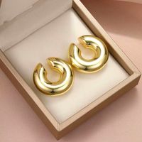 1 Pair Vintage Style Simple Style Classic Style Circle Copper 18K Gold Plated Ear Cuffs main image 6