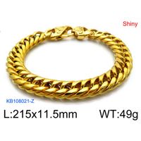 Stainless Steel 18K Gold Plated Hip-Hop Retro Plating Chain Solid Color Bracelets Necklace sku image 1