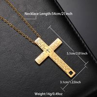 Casual Retro Cross Stainless Steel Men's Pendant Necklace sku image 3