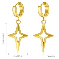 1 Pair Vacation Starfish Shell Plating Inlay Stainless Steel Imitation Pearl Zircon Gold Plated Drop Earrings main image 9