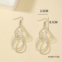 1 Pair French Style Classic Style Streetwear Water Droplets Plating Alloy Silver Plated Drop Earrings main image 3