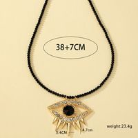 Streetwear Cool Style Devil's Eye Alloy Plating Inlay Glass 14k Gold Plated Women's Pendant Necklace sku image 1