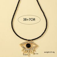 Streetwear Cool Style Devil's Eye Alloy Plating Inlay Glass 14k Gold Plated Women's Pendant Necklace main image 3