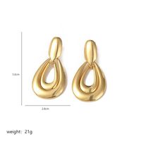 1 Pair Elegant Lady Circle Polishing Plating Copper 18k Gold Plated Drop Earrings sku image 1