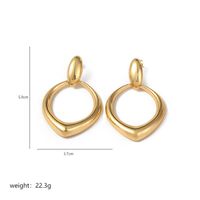 1 Pair Elegant Lady Circle Polishing Plating Copper 18k Gold Plated Drop Earrings sku image 7