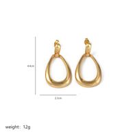 1 Pair Elegant Lady Circle Polishing Plating Copper 18k Gold Plated Drop Earrings sku image 4