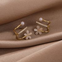 1 Piece Glam Lady Flower Copper Gold Plated Ear Cuffs main image 5