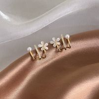 1 Piece Glam Lady Flower Copper Gold Plated Ear Cuffs main image 8