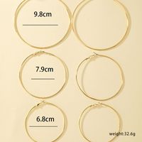 1 Set Modern Style Classic Style Round Plating Alloy 14k Gold Plated Earrings main image 6